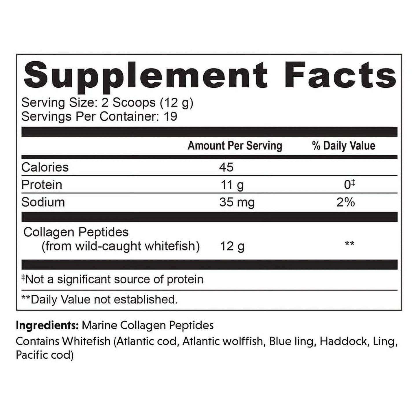 Collagen Peptides Daily Wellness Marine Powder, Unflavored 8 Oz