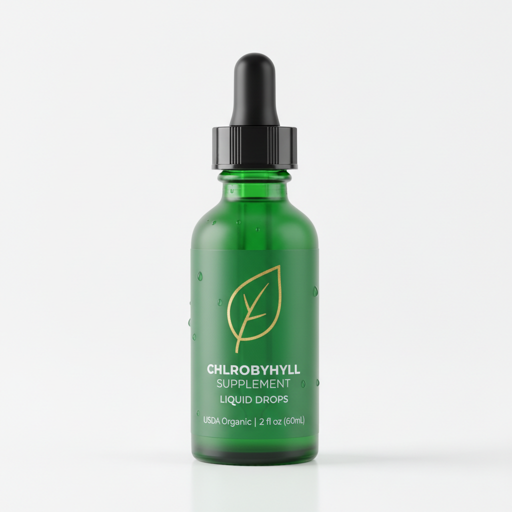 Liquid Chlorophyll Drops - Vegan Peppermint Flavor 2oz