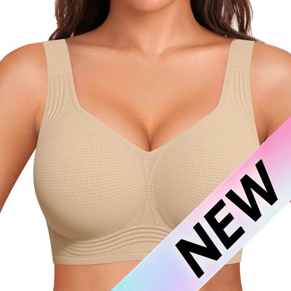 OEAK Women's Wirefree Full Coverage Jelly Bras - Comfortable Wireless Padded T-Shirt Bra for Everyday Wear