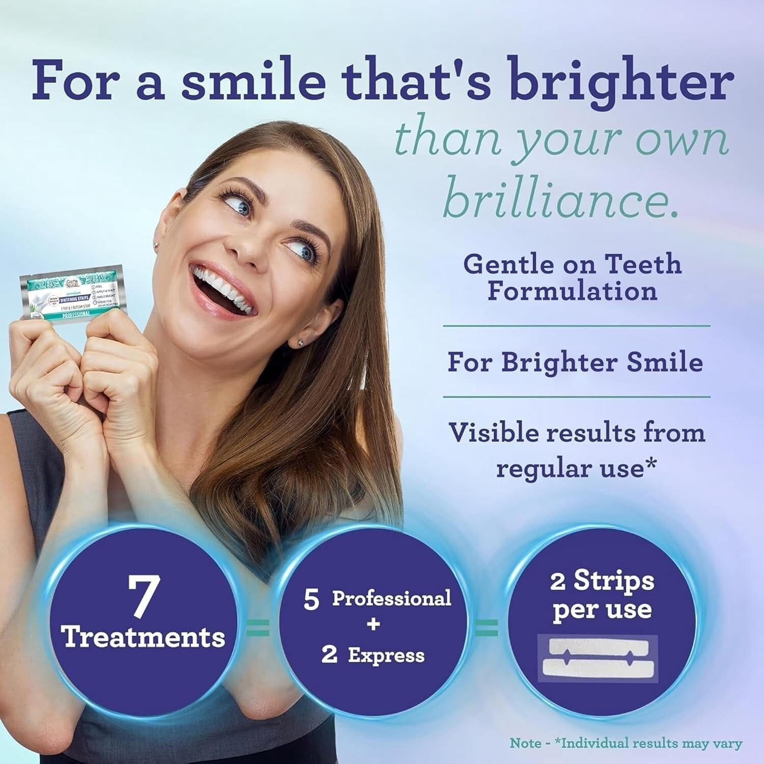 Achieve a Radiant Smile with Gurunanda Coconut Oil Teeth Whitening Strips - 14 Enamel Safe Strips