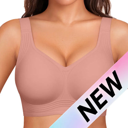 OEAK Women's Wirefree Full Coverage Jelly Bras - Comfortable Wireless Padded T-Shirt Bra for Everyday Wear