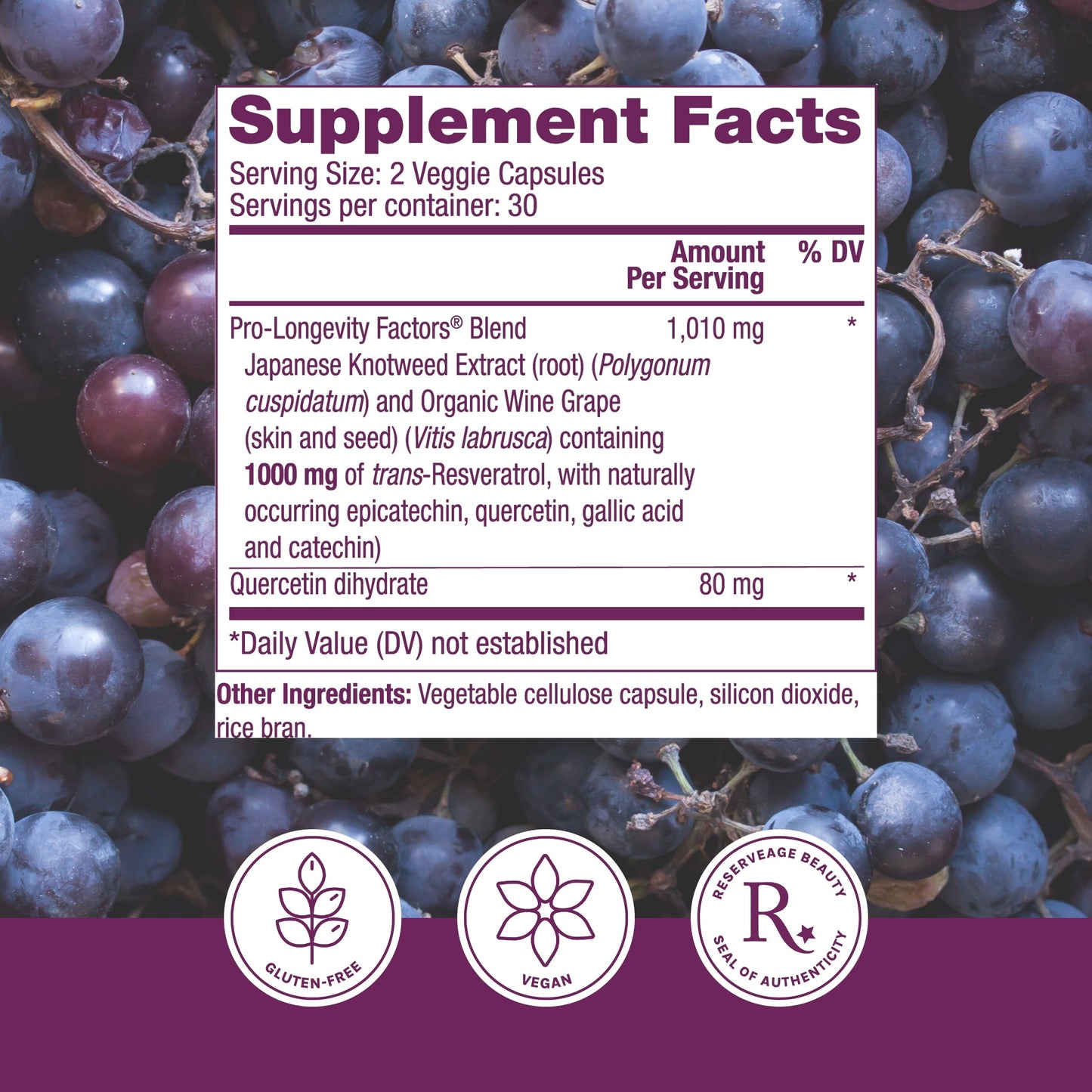 , Resveratrol 1000 Mg, Antioxidant Supplement for Heart and Immune Health, Supports Healthy Aging, Paleo, Keto, 60 Capsules