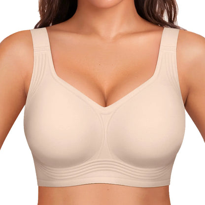 OEAK Women's Wirefree Full Coverage Jelly Bras - Comfortable Wireless Padded T-Shirt Bra for Everyday Wear