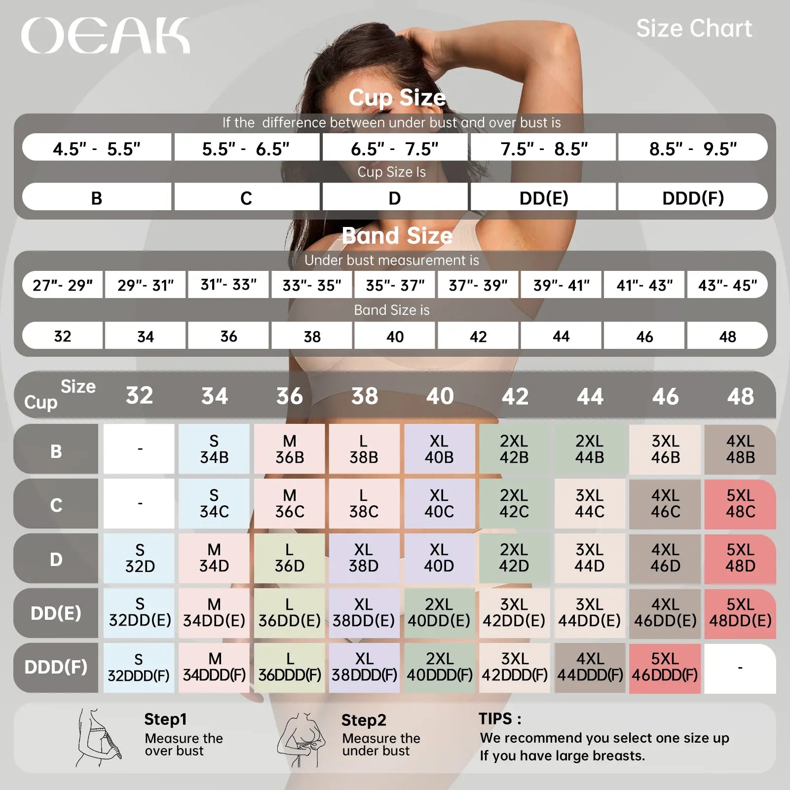 OEAK Women's Wirefree Full Coverage Jelly Bras - Comfortable Wireless Padded T-Shirt Bra for Everyday Wear