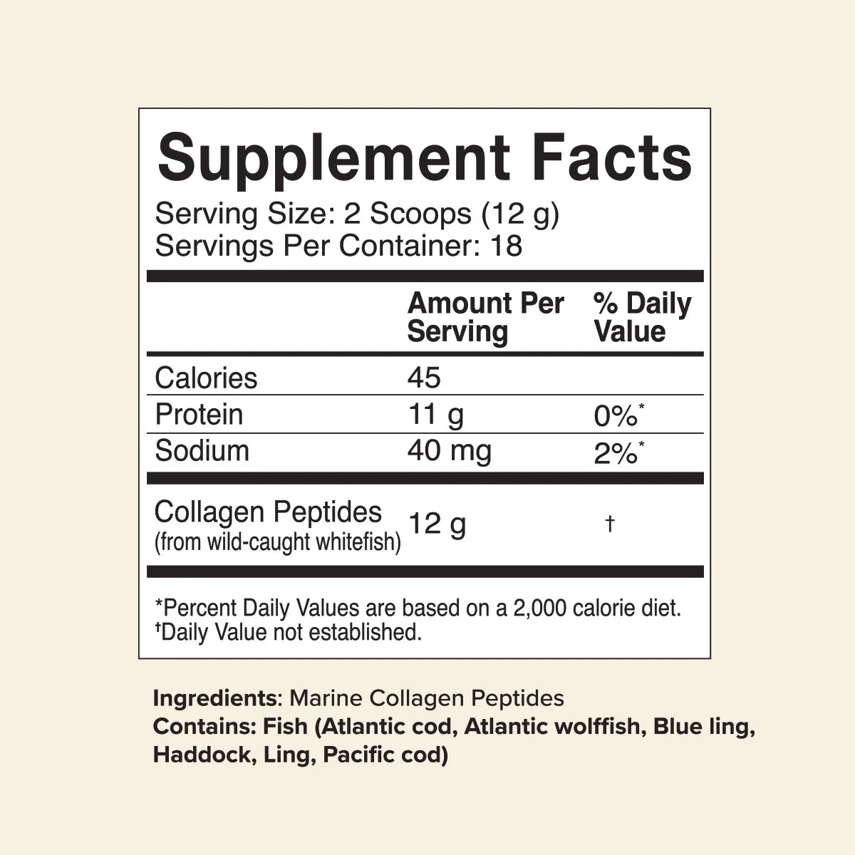 Collagen Peptides Daily Wellness Marine Powder, Unflavored 8 Oz