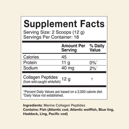 Collagen Peptides Daily Wellness Marine Powder, Unflavored 8 Oz