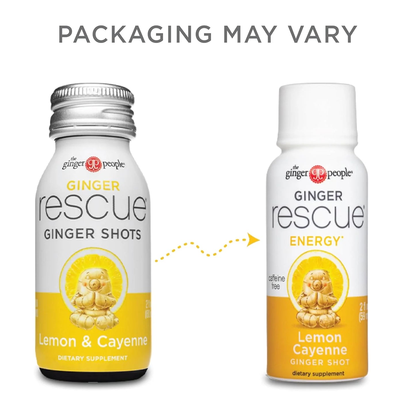 Lemon & Cayenne Ginger Rescue Shots – Immunity Boosting, Caffeine Free Energy, Digestive Heath Drink, 2 Fl Oz (Pack of 12)