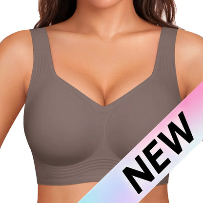 OEAK Women's Wirefree Full Coverage Jelly Bras - Comfortable Wireless Padded T-Shirt Bra for Everyday Wear
