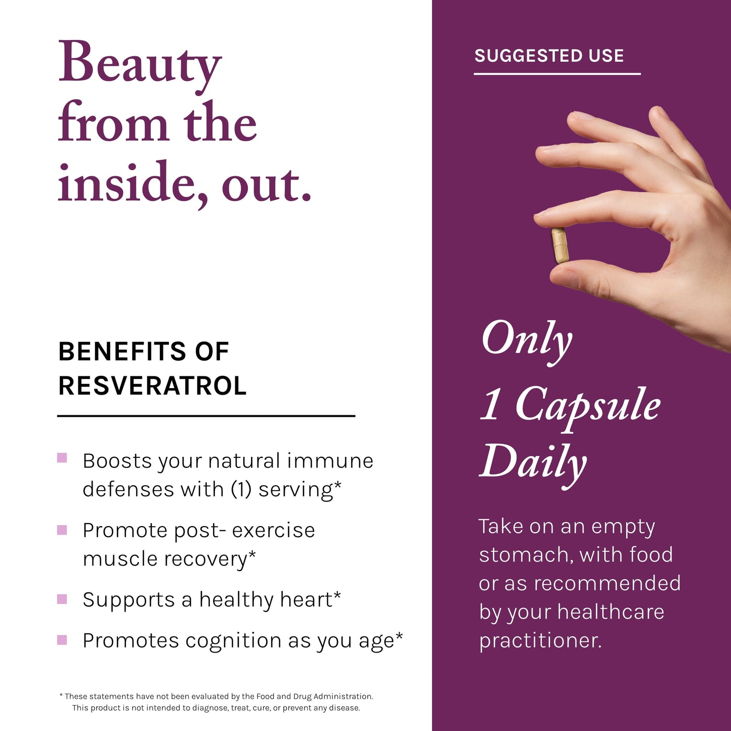 , Resveratrol 1000 Mg, Antioxidant Supplement for Heart and Immune Health, Supports Healthy Aging, Paleo, Keto, 60 Capsules