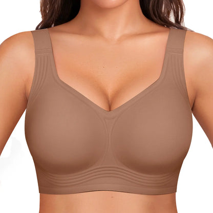 OEAK Women's Wirefree Full Coverage Jelly Bras - Comfortable Wireless Padded T-Shirt Bra for Everyday Wear