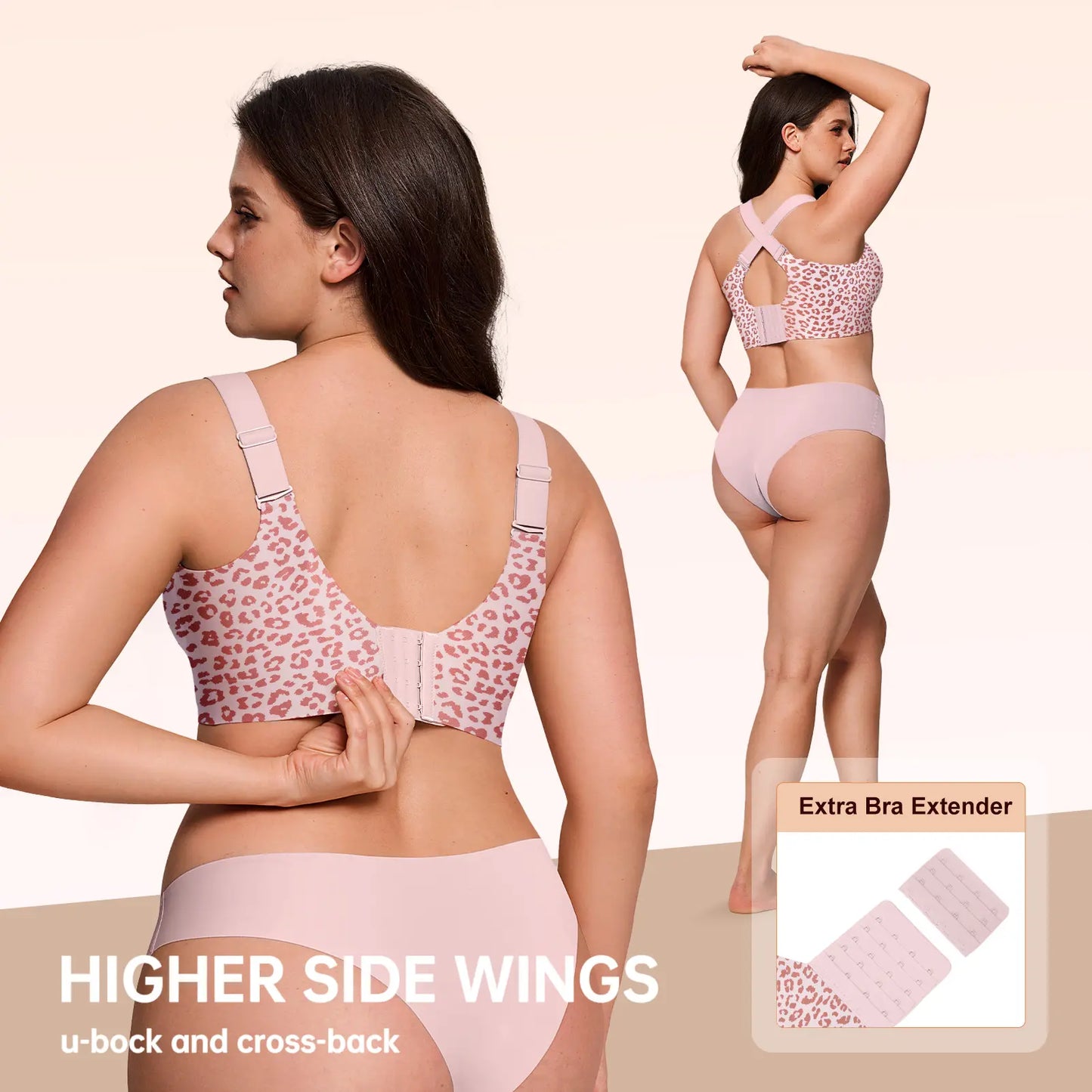 OEAK Women's Wirefree Full Coverage Jelly Bras - Comfortable Wireless Padded T-Shirt Bra for Everyday Wear